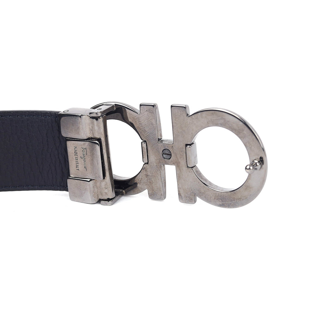 Salvatore Ferragamo Black Leather Belt