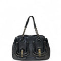 Fendi B Shoulder Bag Black Leather