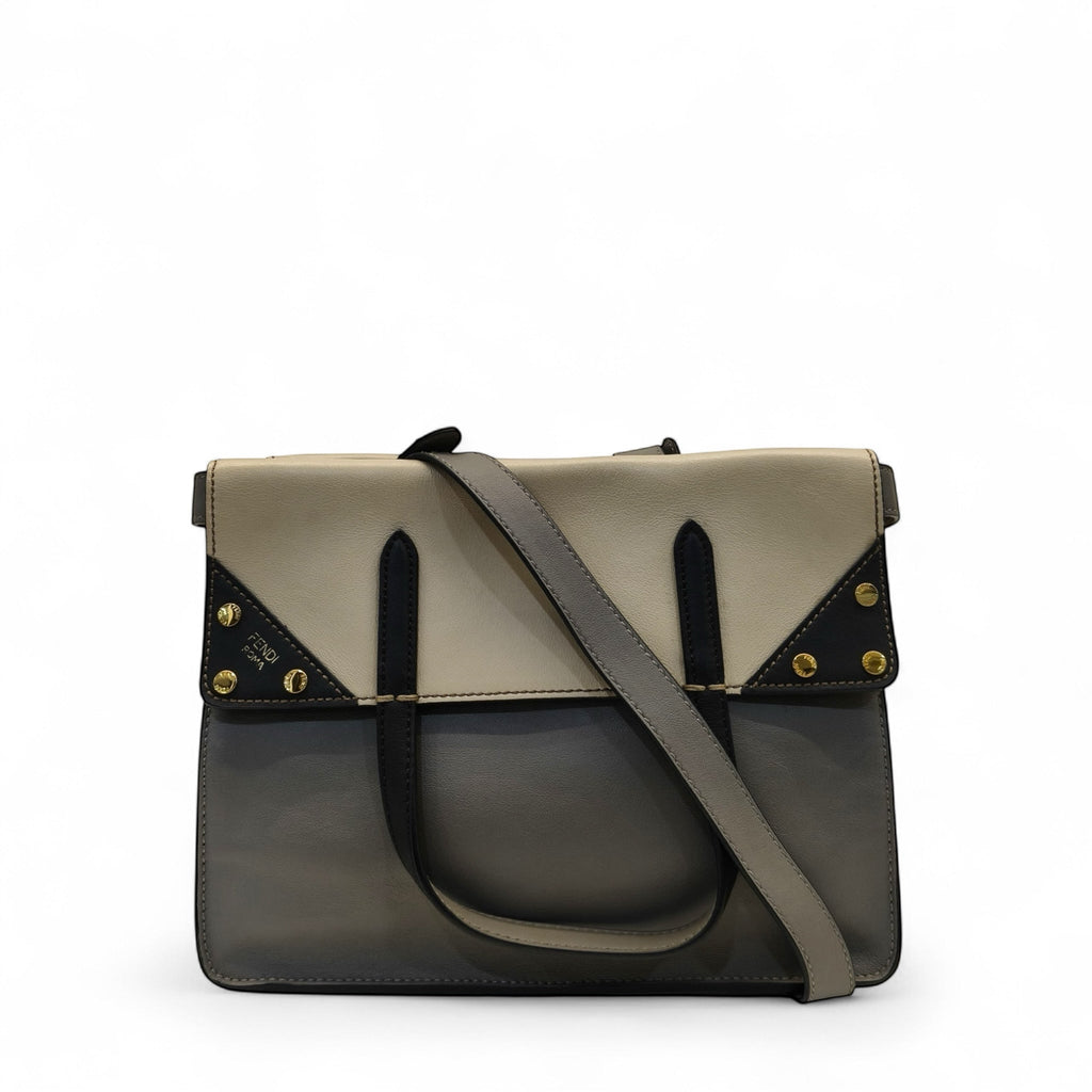 Fendi Tri-Color Grace Leather Flip Bag