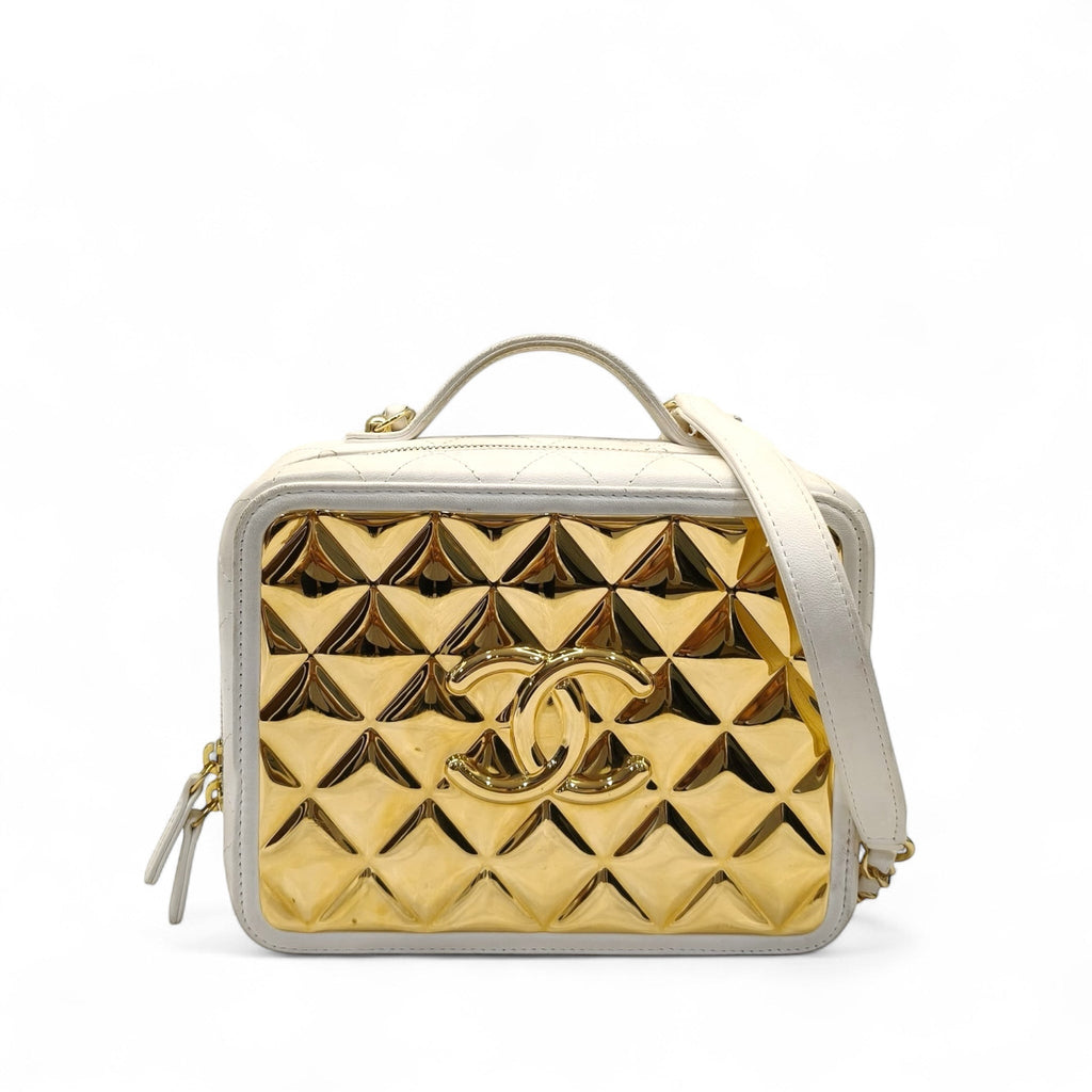 Chanel Vanity Case Golden Plate Satchel