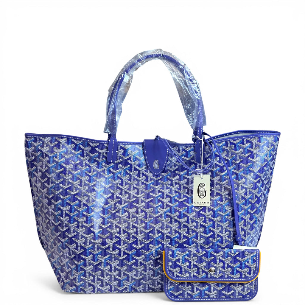 Goyard St Louis GM Tote Blueberry Purple Goyardine Magnetic Closure (The Seasons Parade Limited Edition)