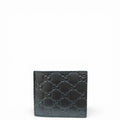 Gucci Emblem Bifold Wallet Black GG Leather