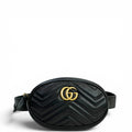 Gucci GG Marmont Oval Handbag Black Leather