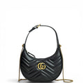 Gucci GG Marmont Shoulder Bag Mini Black Matelassé Chevron
