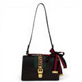 Gucci Sylvie Shoulder Bag Medium Black Leather