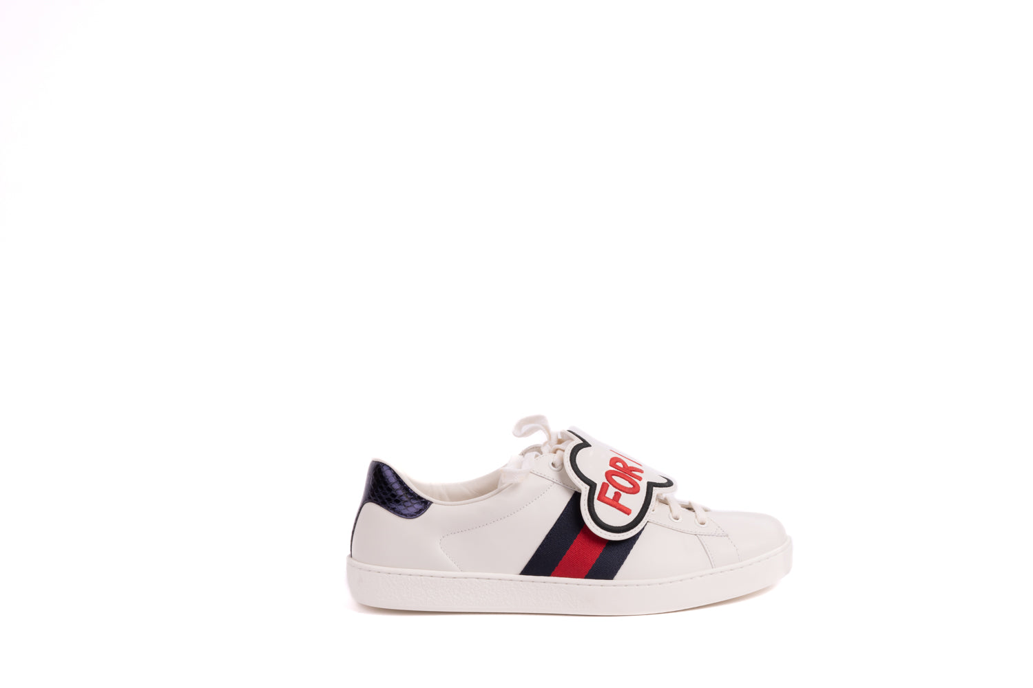Gucci White Leather 'Blind In Love' Ace Low-Top Sneaker-41