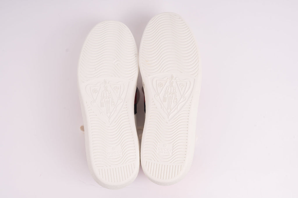 Gucci White Leather 'Blind In Love' Ace Low-Top Sneaker-41