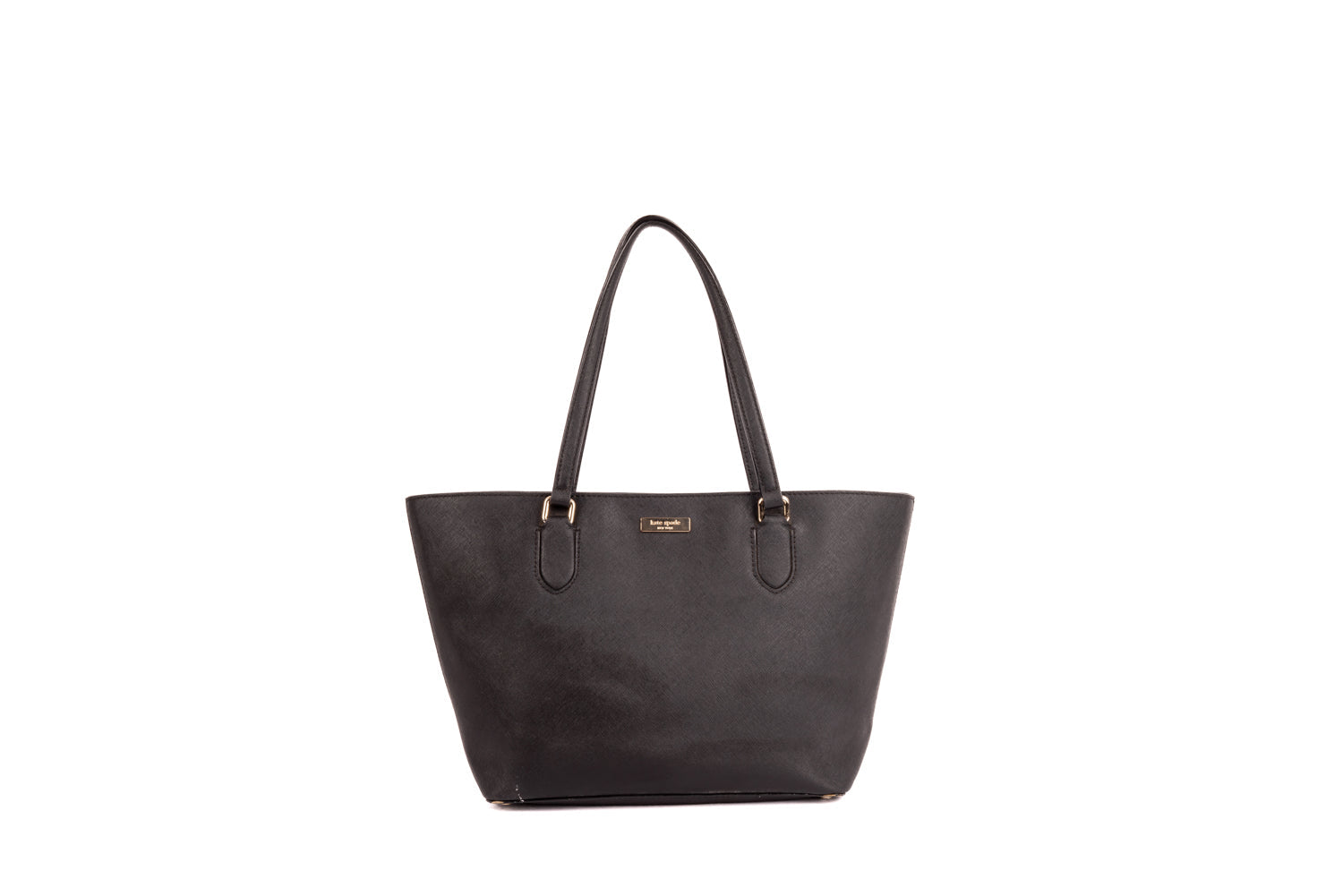 Black Leather Zip Tote