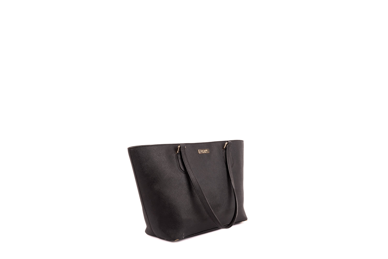 Black Leather Zip Tote