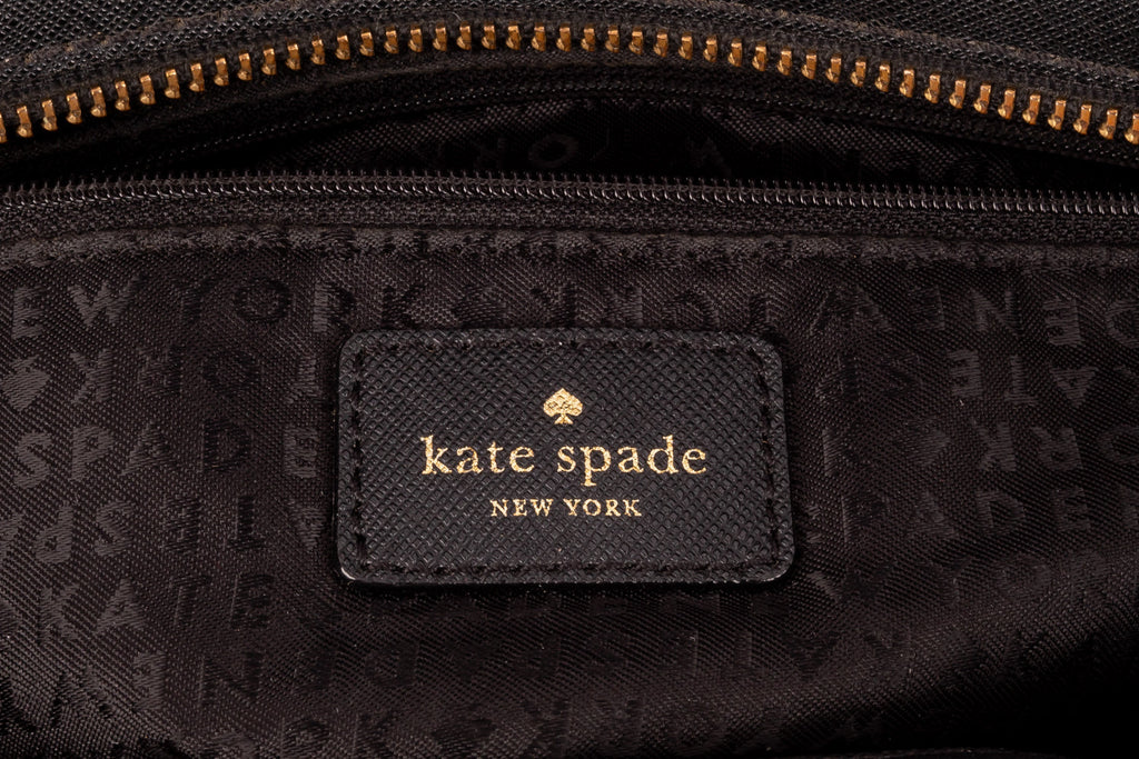 Black Leather Zip Tote
