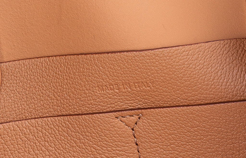 Supple Grained Calfskin Medium Open Bar Tote