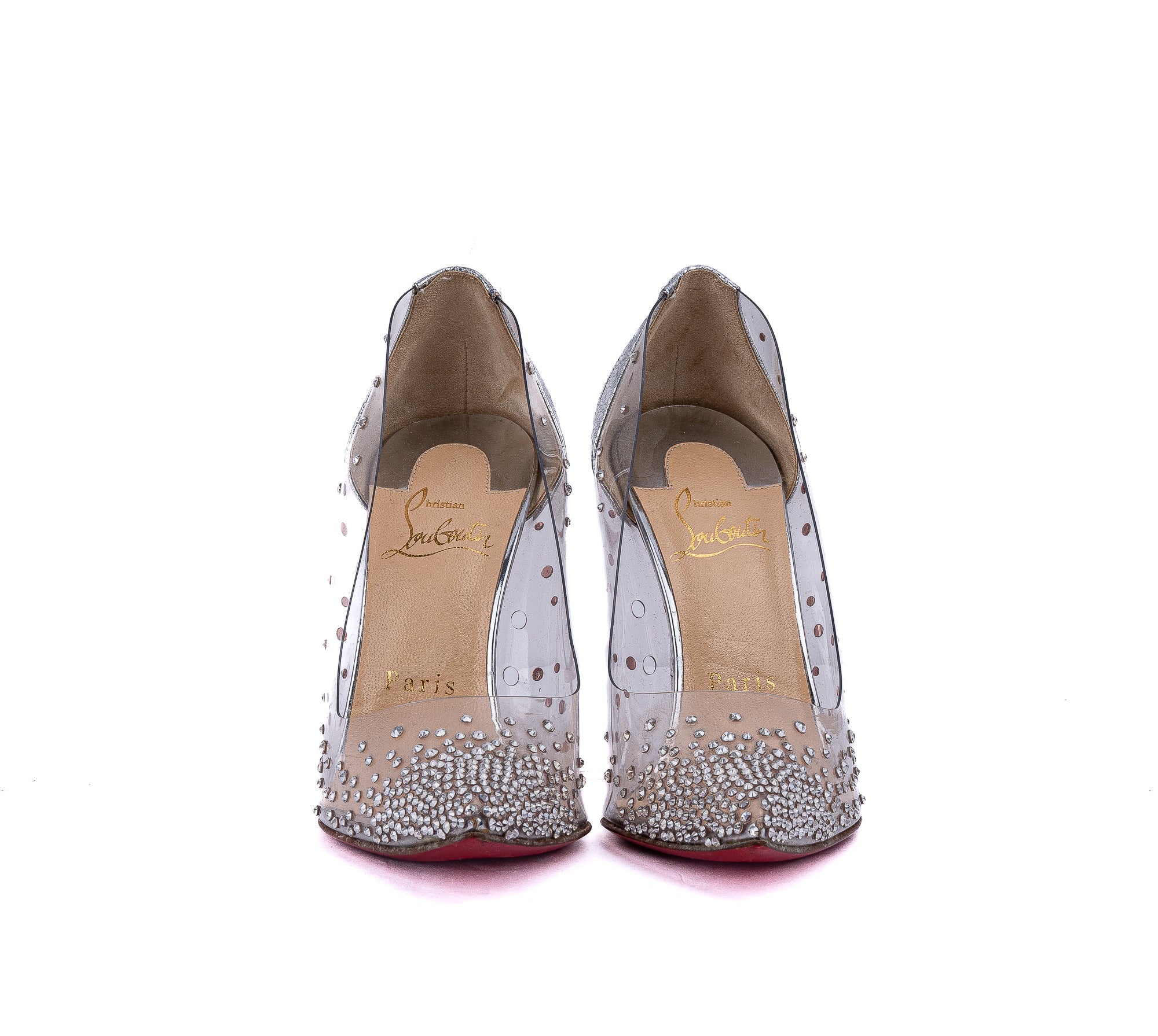 Christian Louboutin Crinkled Leather Degrastrass Pumps
