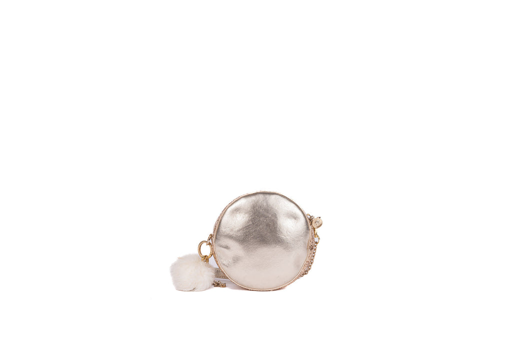 Gold Round Sequine Bag