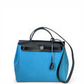 Hermès Herbag Zip 31 Bleu Jean Canvas PHW