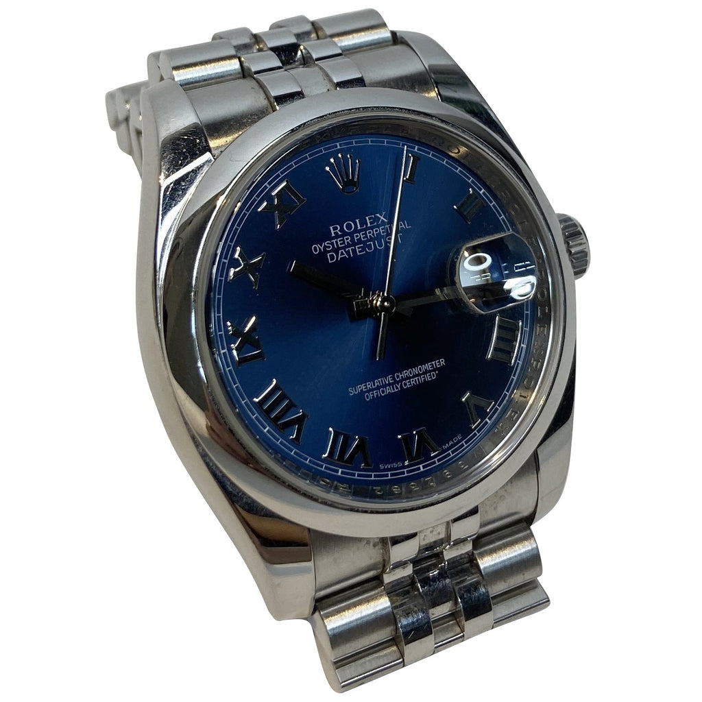 Blue Roman Datejust Steel Mens Watch
