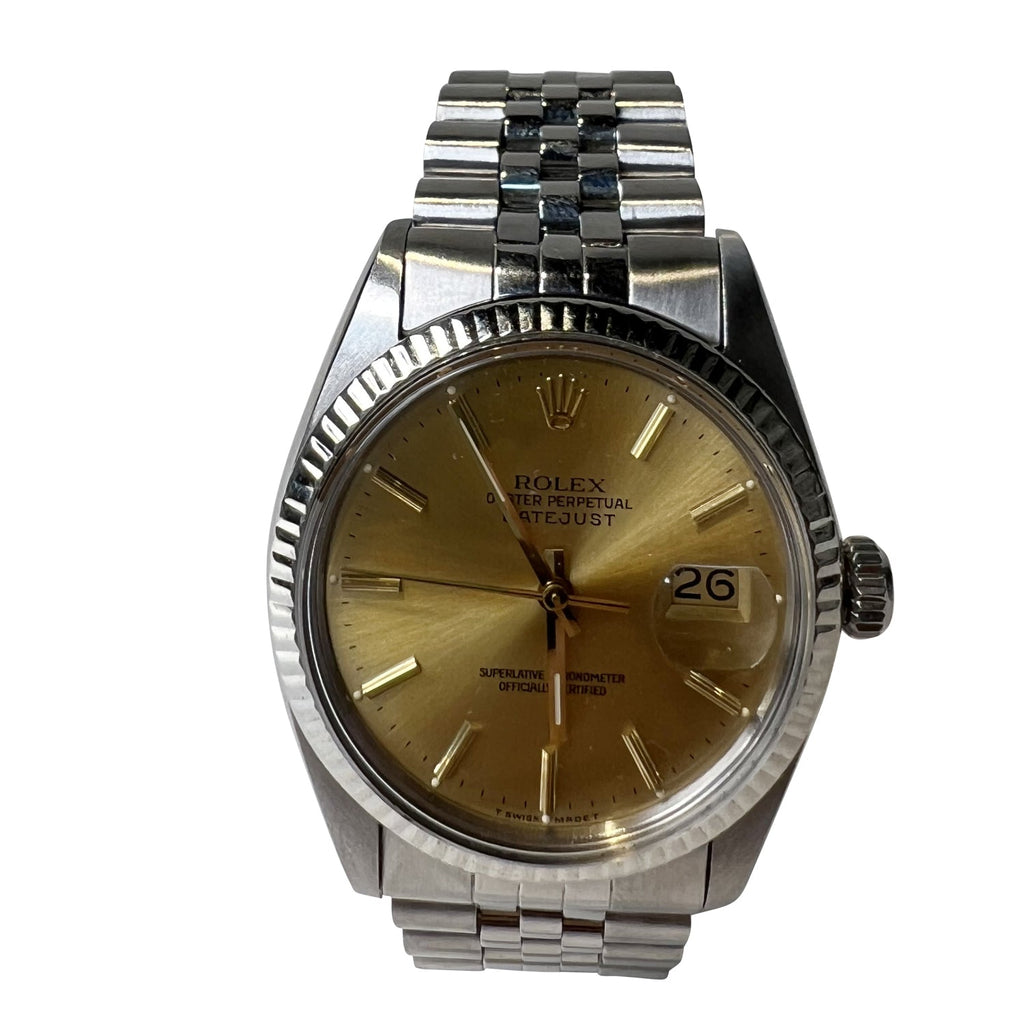Datejust Plastic Glass Vintage Men's Watch
