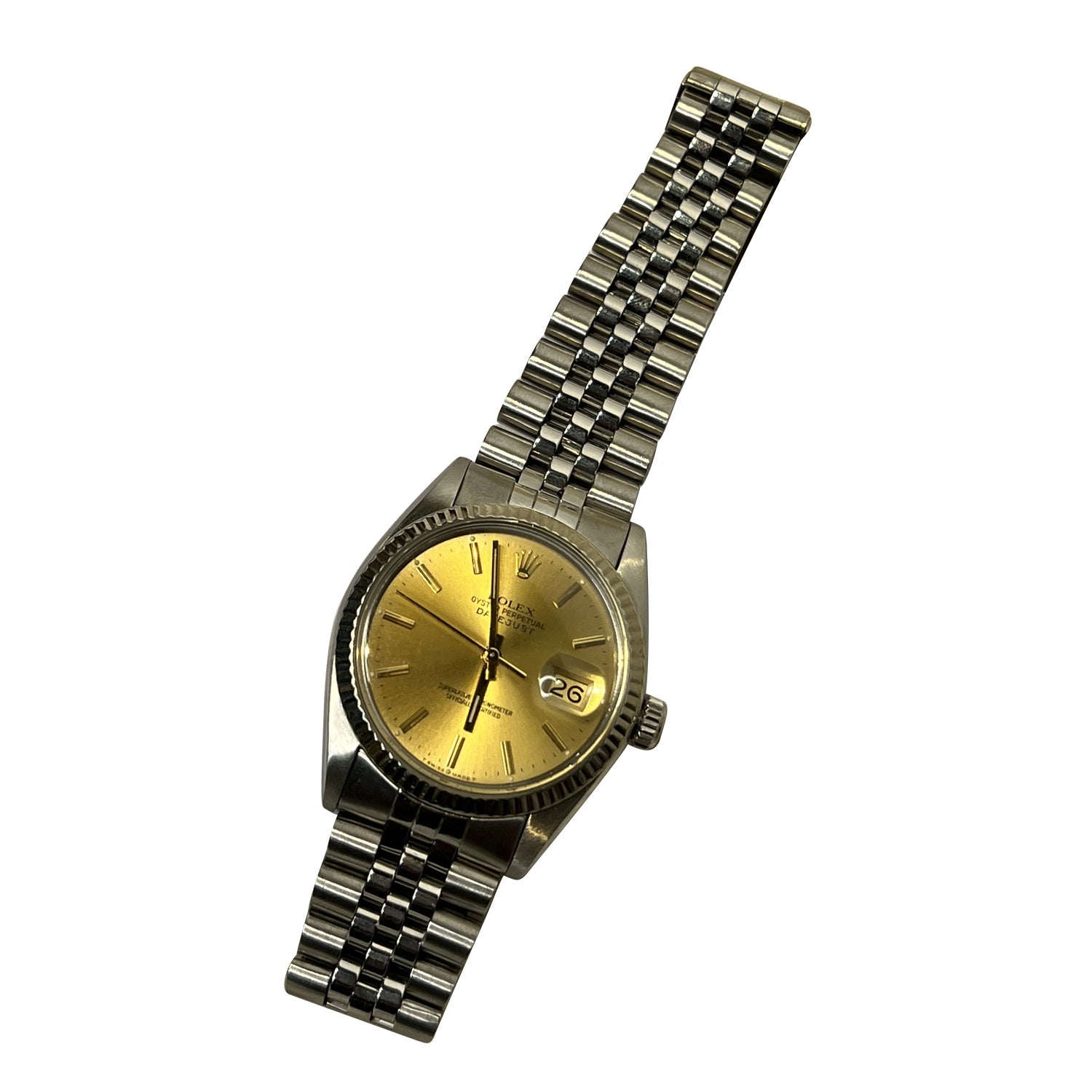 Datejust Plastic Glass Vintage Men's Watch