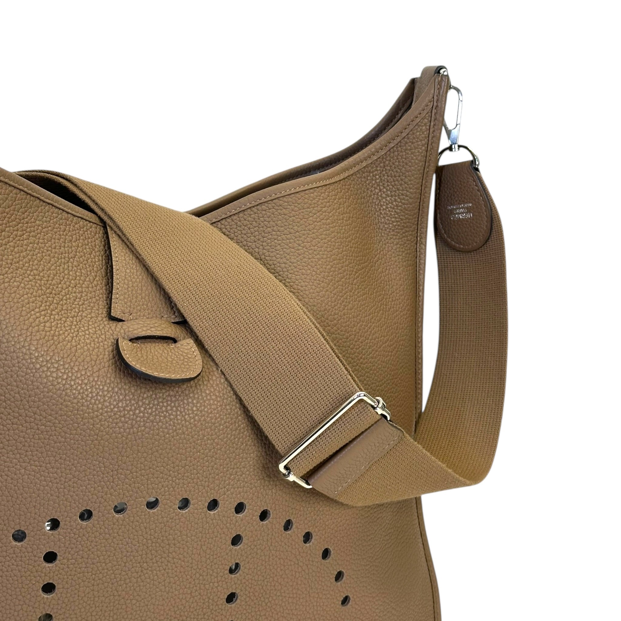 Hermès Evelyne 40 TGM Etoupe Taurillon Clemence PHW