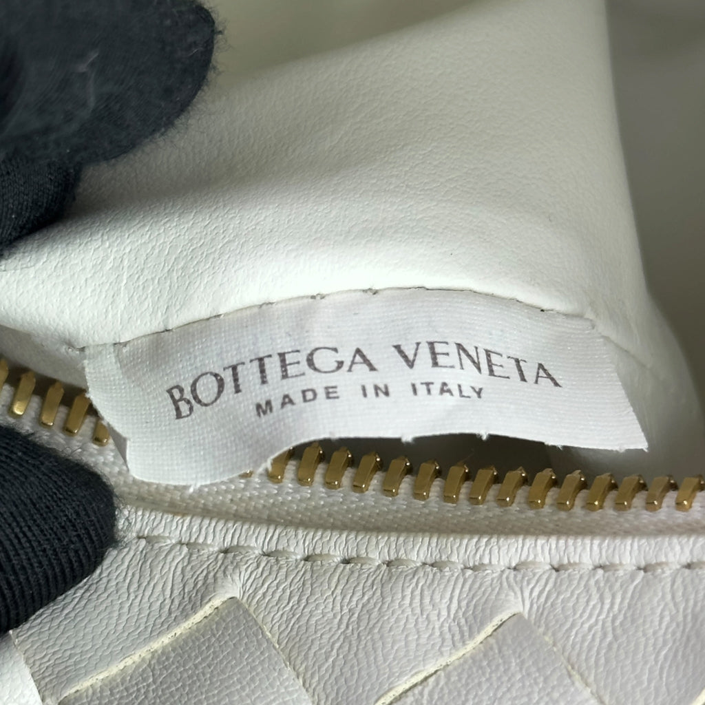 Bottega Veneta Candy Wallace Bag White Nappa Intrecciato Leather