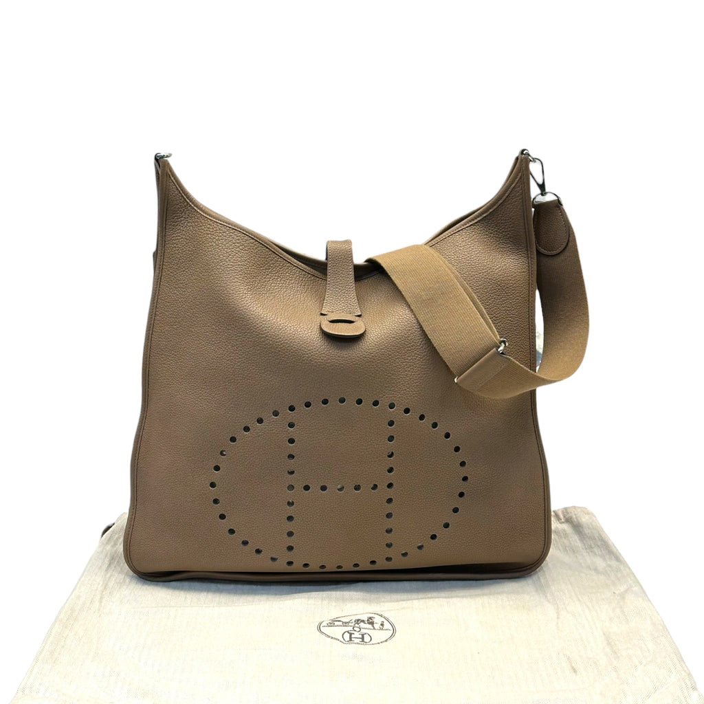 Hermès Evelyne 40 TGM Etoupe Taurillon Clemence PHW
