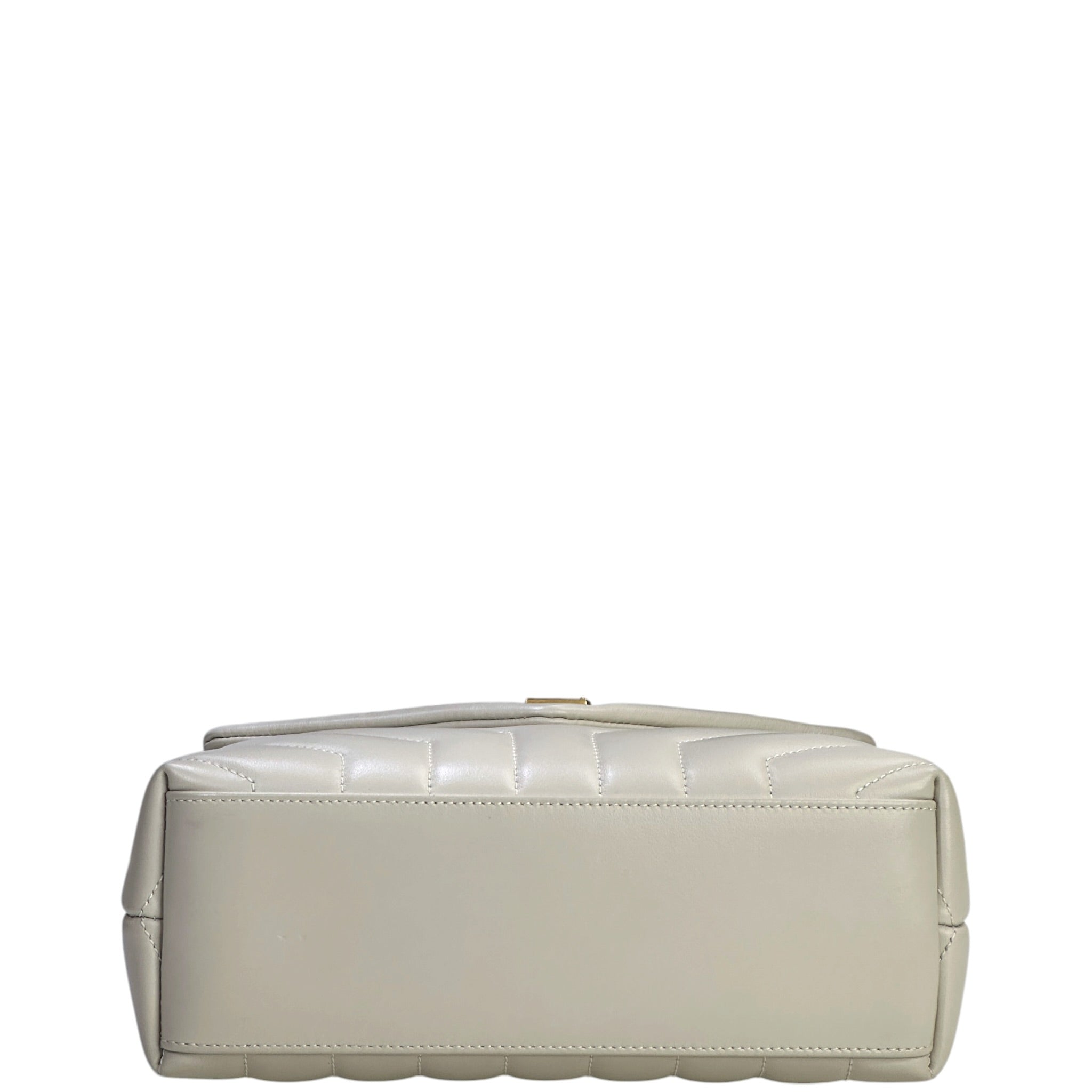 Saint Laurent Loulou Shoulder Bag Small White Matelassé Lambskin