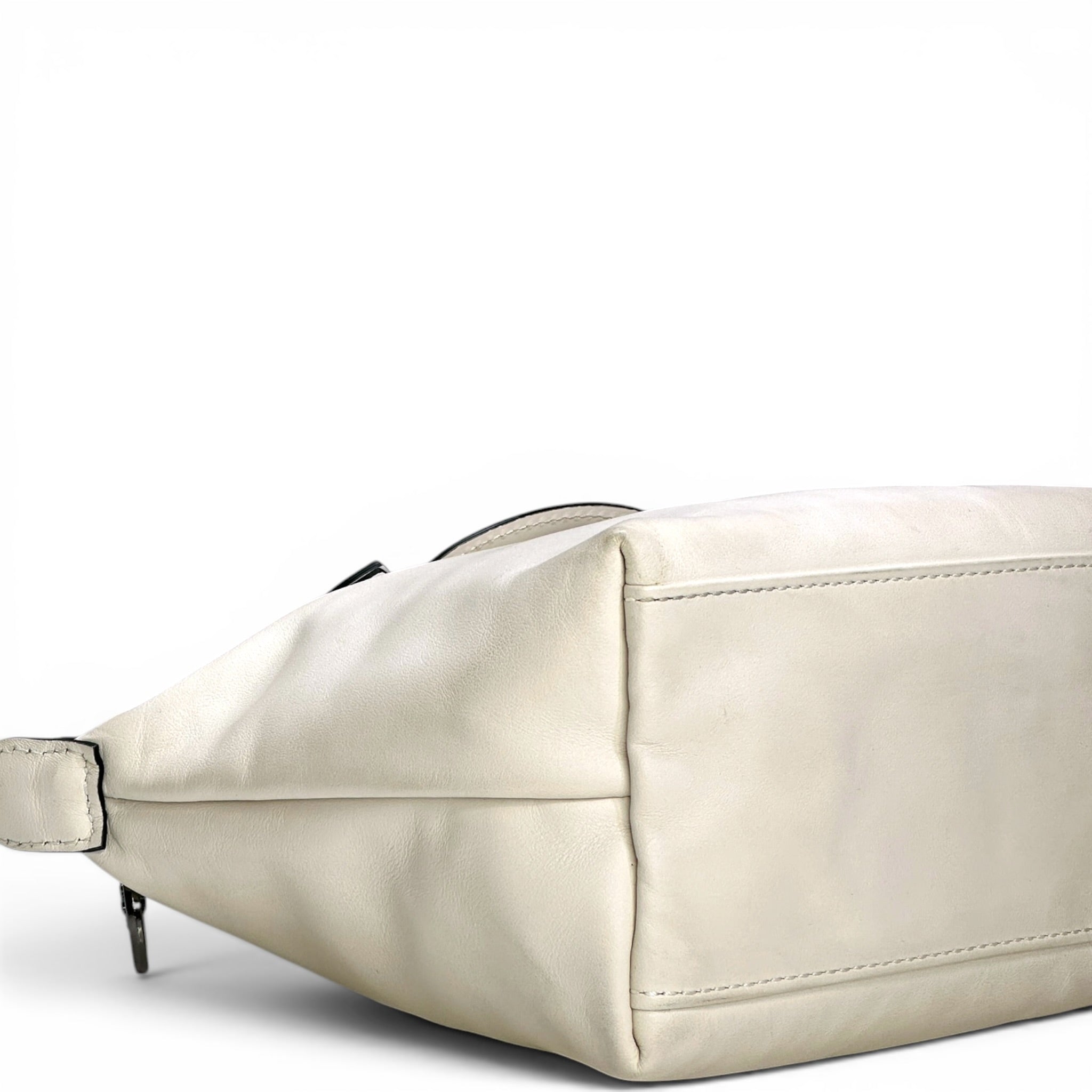 Longchamp Le Pliage Xtra XS Handbag White Cowhide Leather