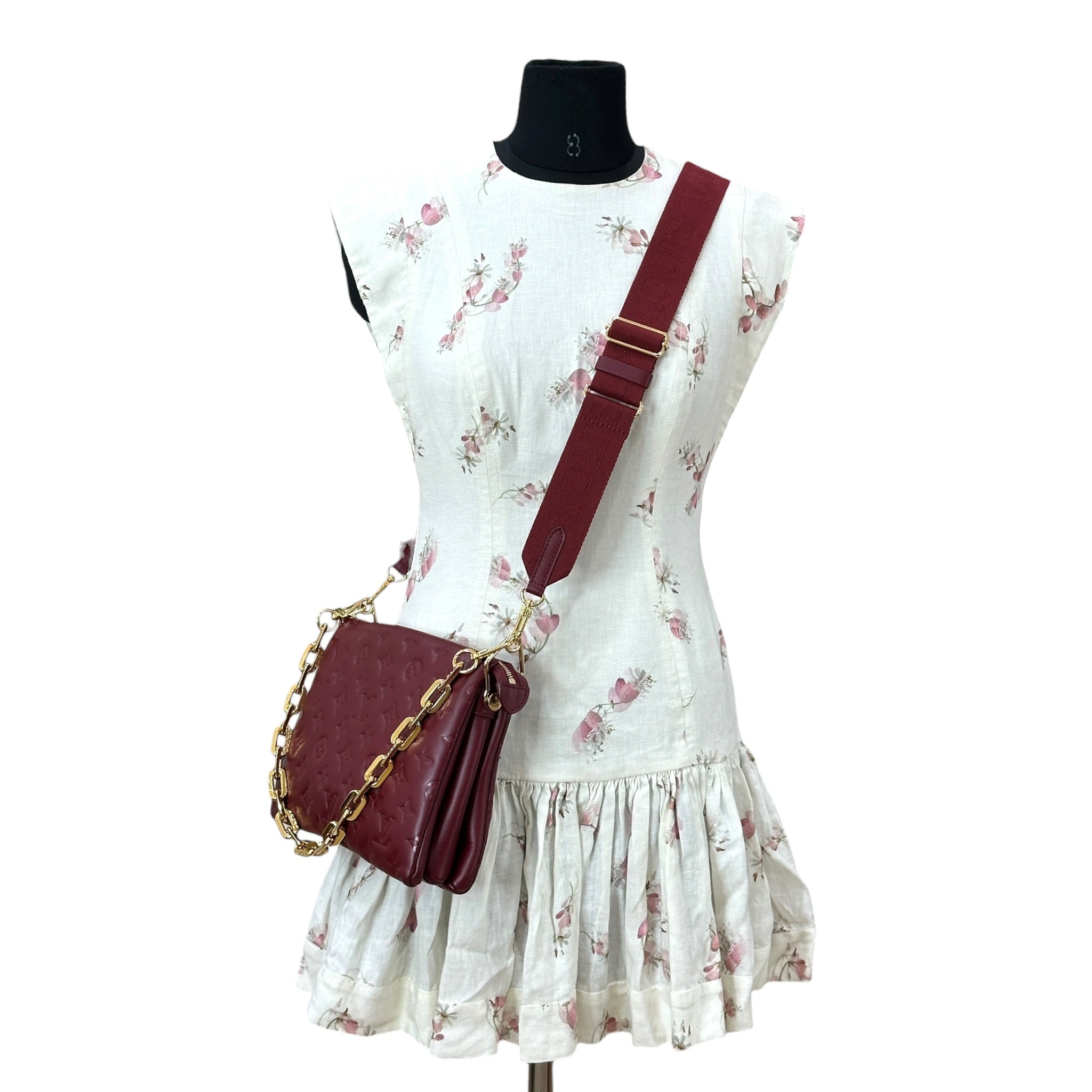 Louis Vuitton Coussin PM Wine Puffy Monogram Lambskin