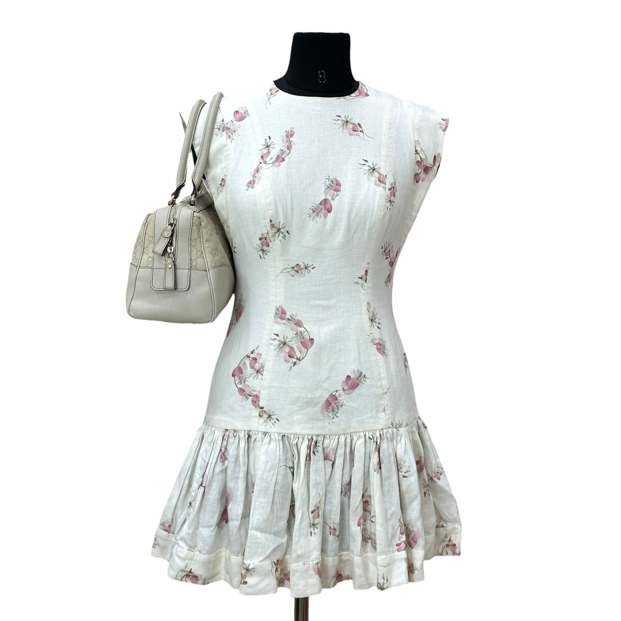 Gucci Joy Lovely Boston Bag White Guccissima Leather