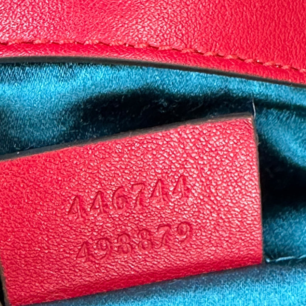 Gucci GG Marmont Mini Flap Bag Red Matelassé Velvet