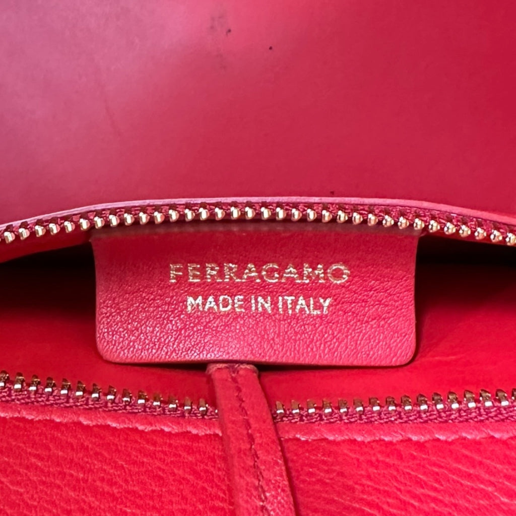 Salvatore Ferragamo Hug Bag Large Black Calfskin Leather