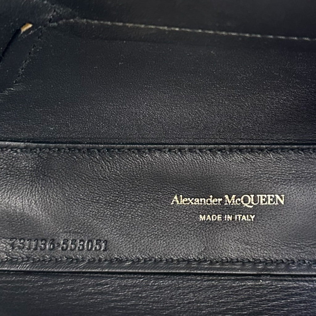 Alexander McQueen The Jewelled Knuckle Bag Gold Leather