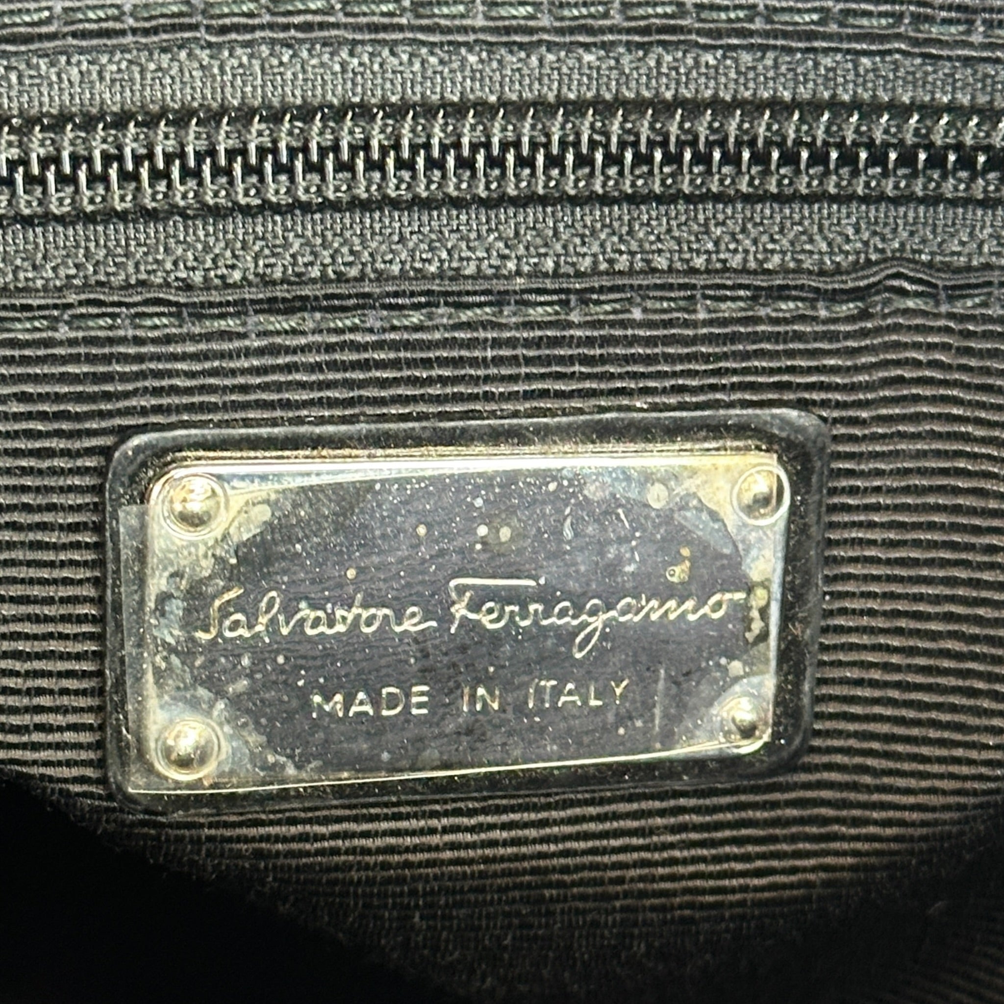 Salvatore Ferragamo Vara Bow Top Handle Bag Black