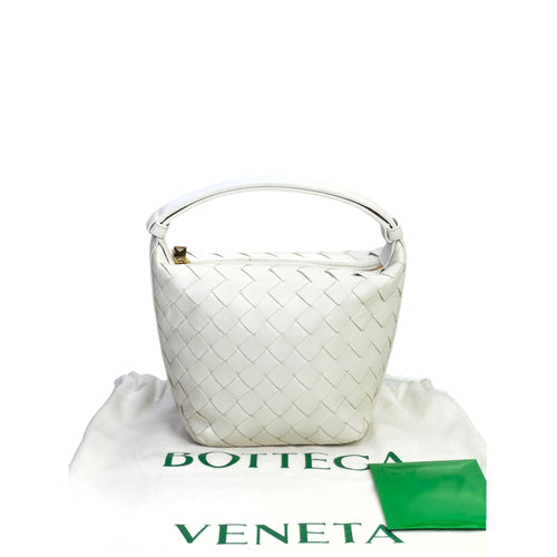Bottega Veneta Candy Wallace Bag White Nappa Intrecciato Leather