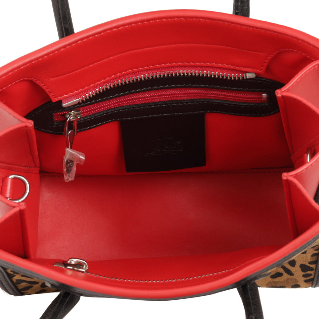 Christian Louboutin Paloma Leather Leopard Print Mini Tote Bag