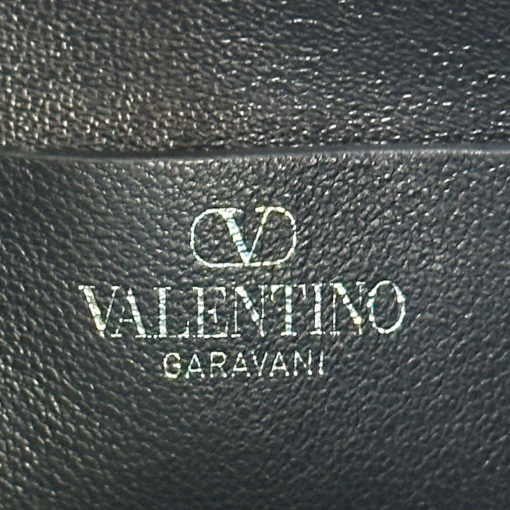 Valentino Garavani VLogo Moon Mini Hobo Bag Silver Metallic Calfskin