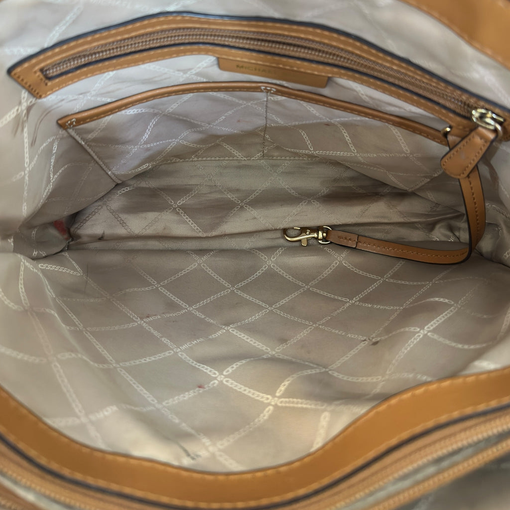 Michael Kors Voyager Tote Brown Monogram Canvas