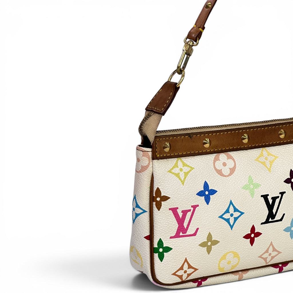 Louis Vuitton TM Pochette Accessoires White Multicolor Monogram