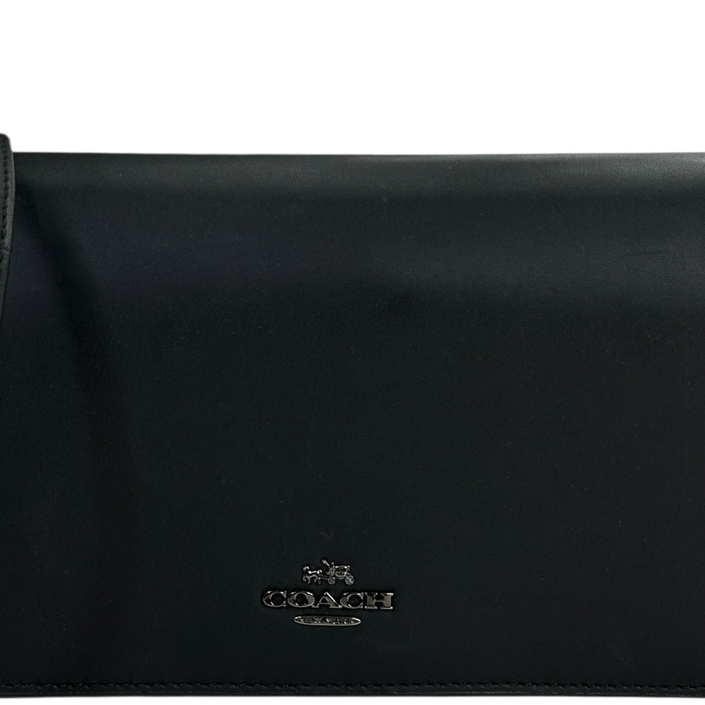 Coach Slim Crossbody Bag Black Leather