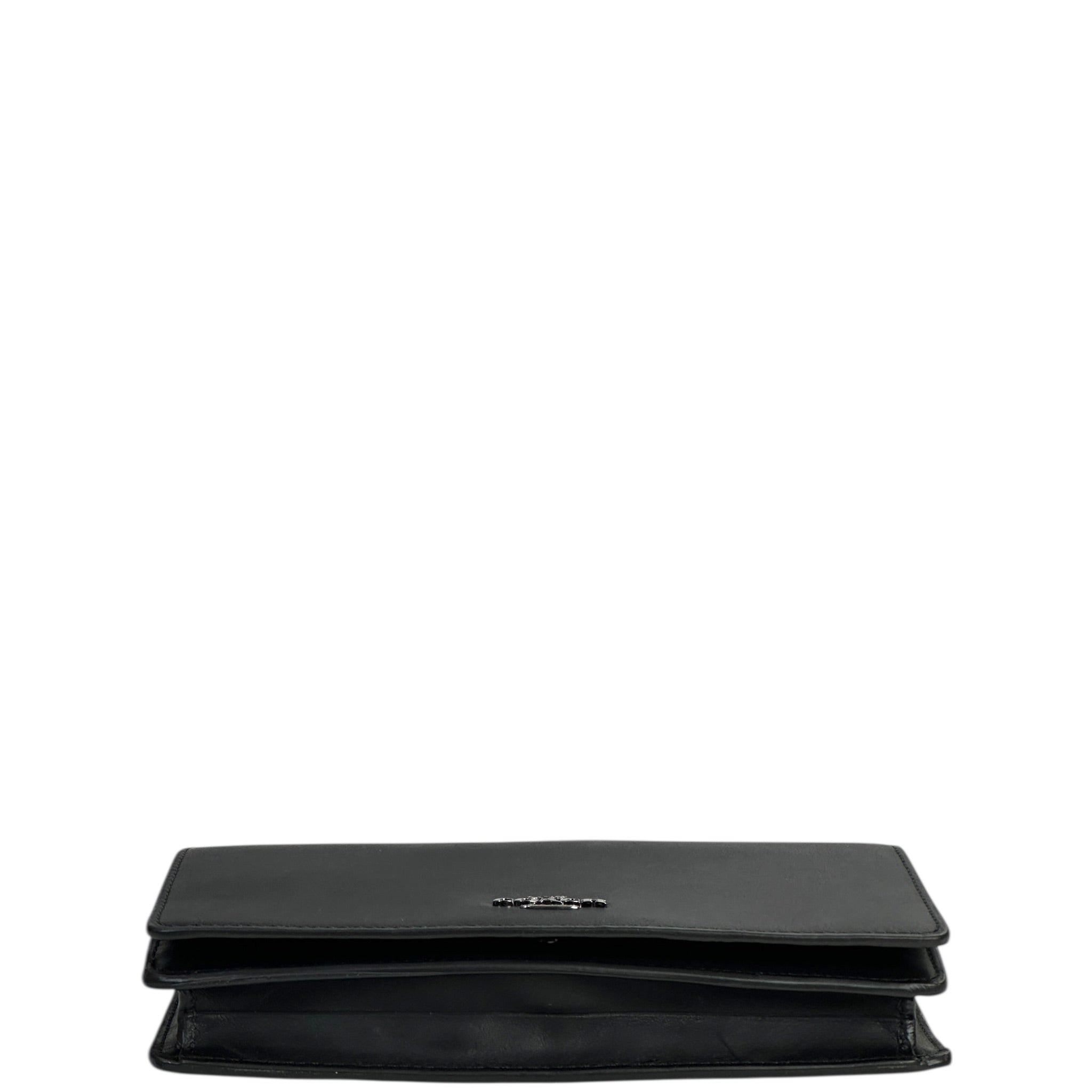 Coach Slim Crossbody Bag Black Leather
