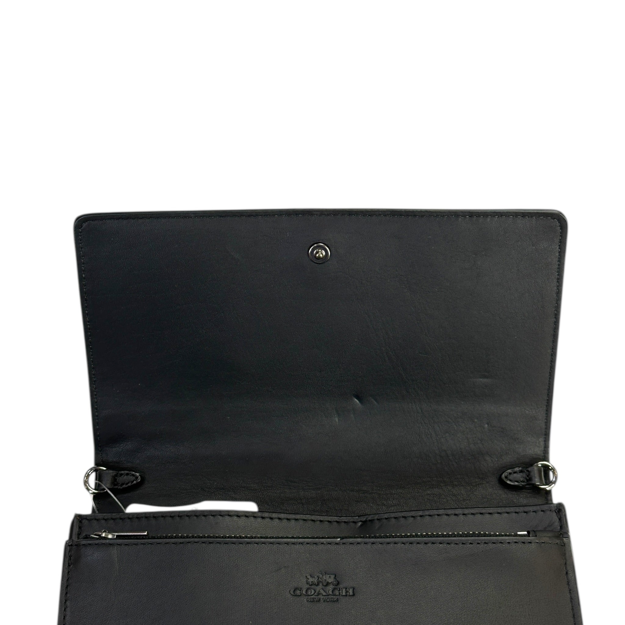 Coach Slim Crossbody Bag Black Leather