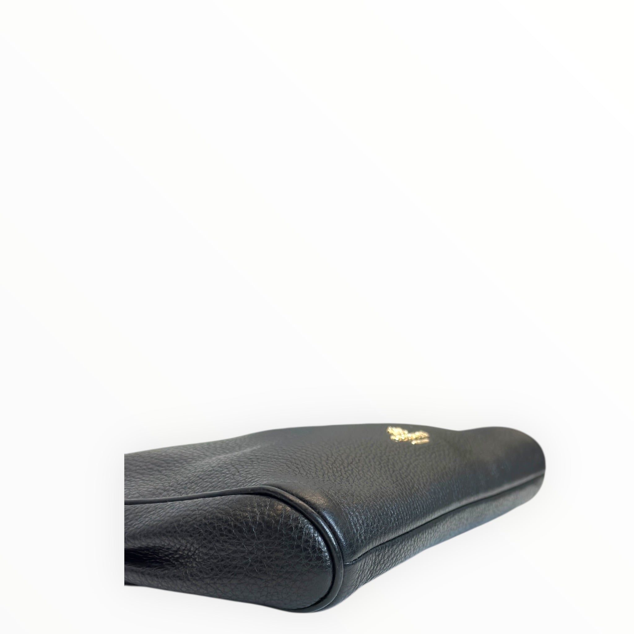 Coach Carrie Crossbody Bag Black Pebbled Leather