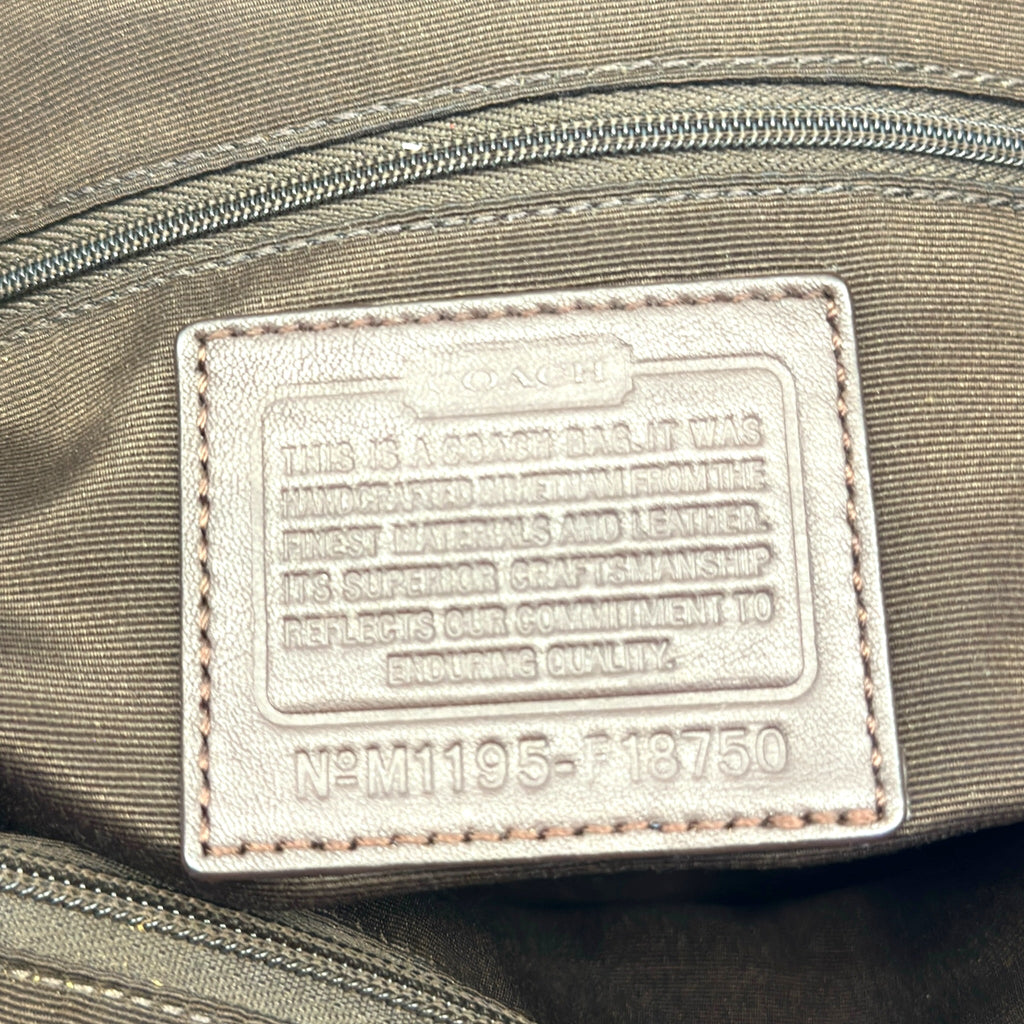 Coach Soho Lynn Hobo Bag Beige/Brown Signature Canvas