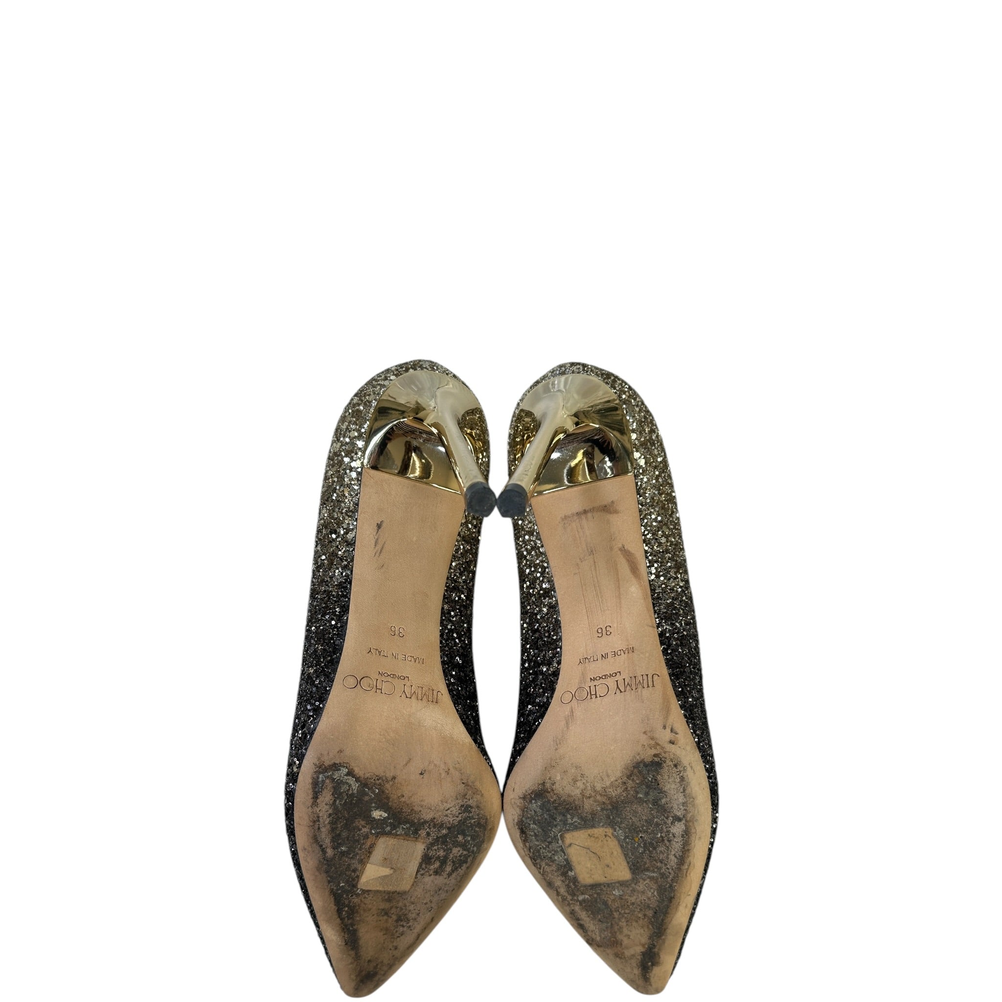 Jimmy Choo Romy Pumps Gradation Coarse Glitter Size 36