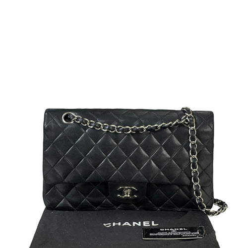 Chanel Classic Flap Bag Medium Black Smooth Lambskin