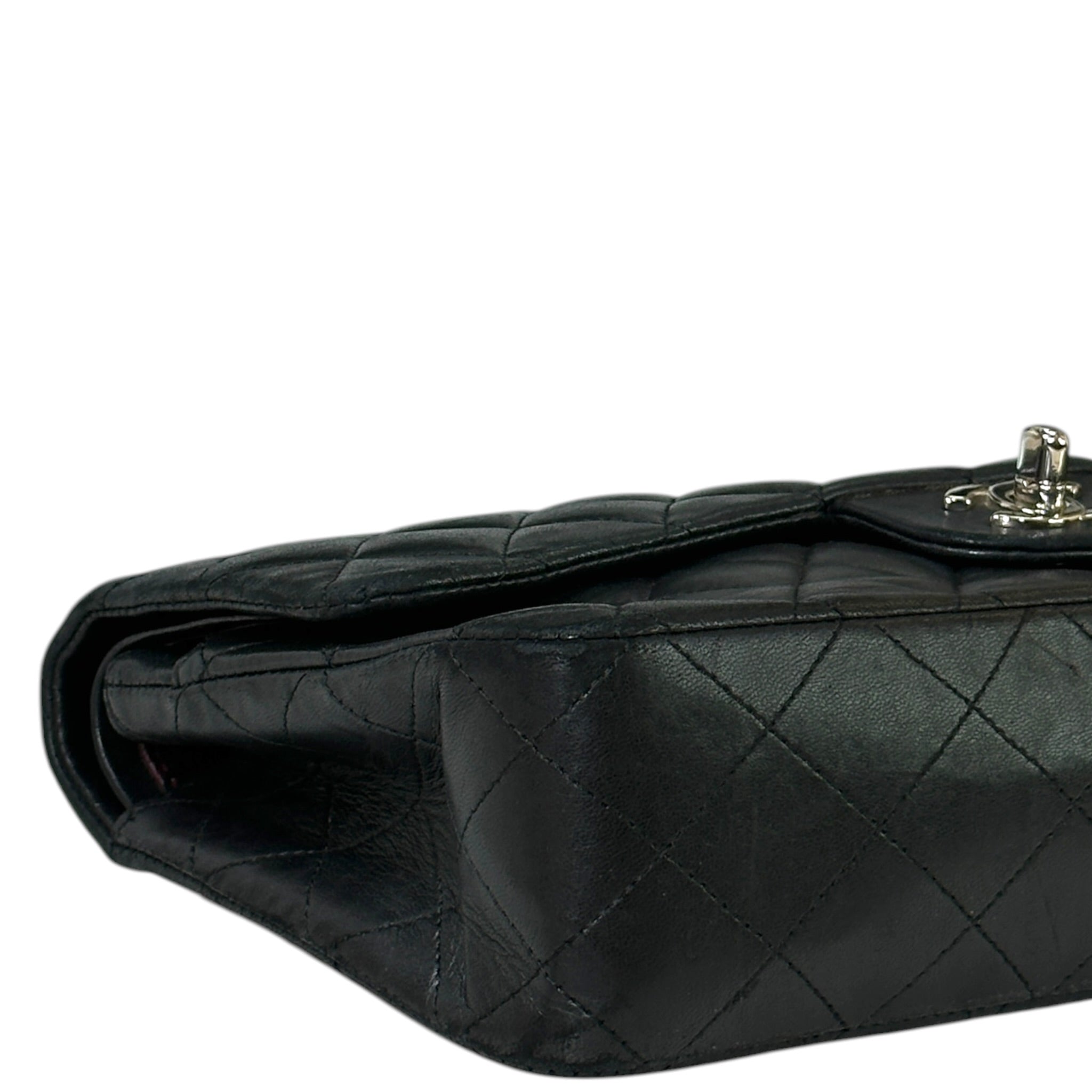 Chanel Classic Flap Bag Medium Black Smooth Lambskin