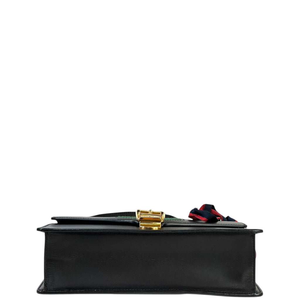 Gucci Sylvie Shoulder Bag Medium Black Leather