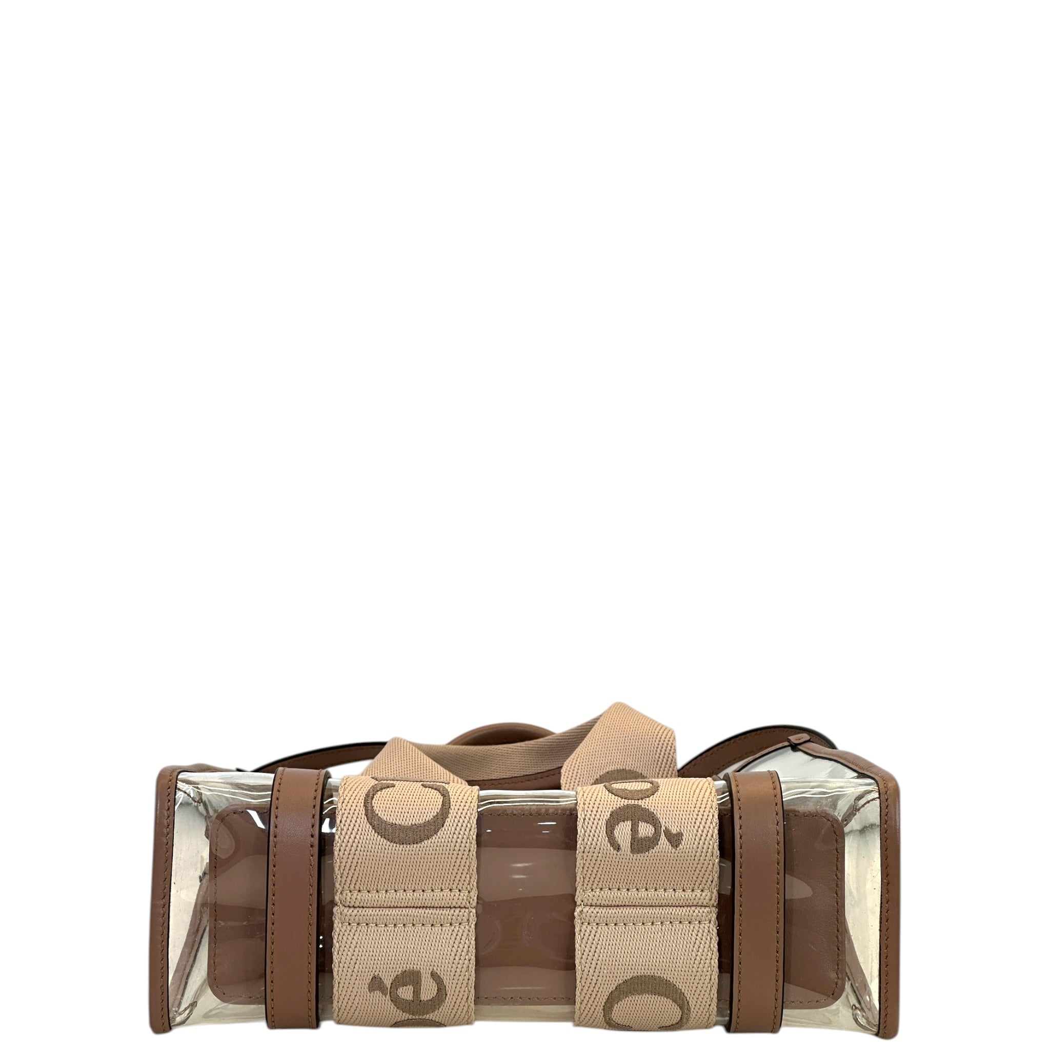 Chloé Woody Tote Bag Small Jelly Blush/Beige Leather Trim
