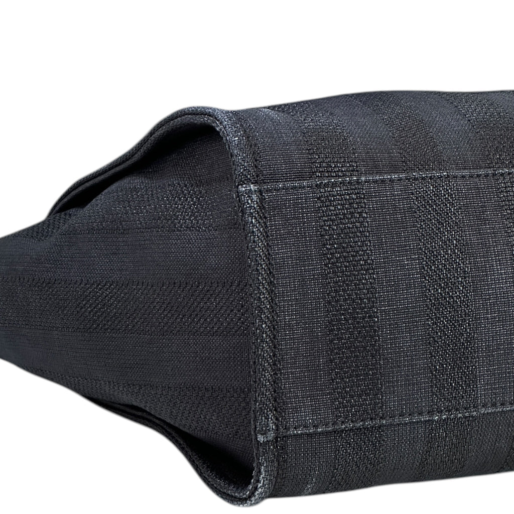Chanel Deauville Shopper Tote Black Canvas