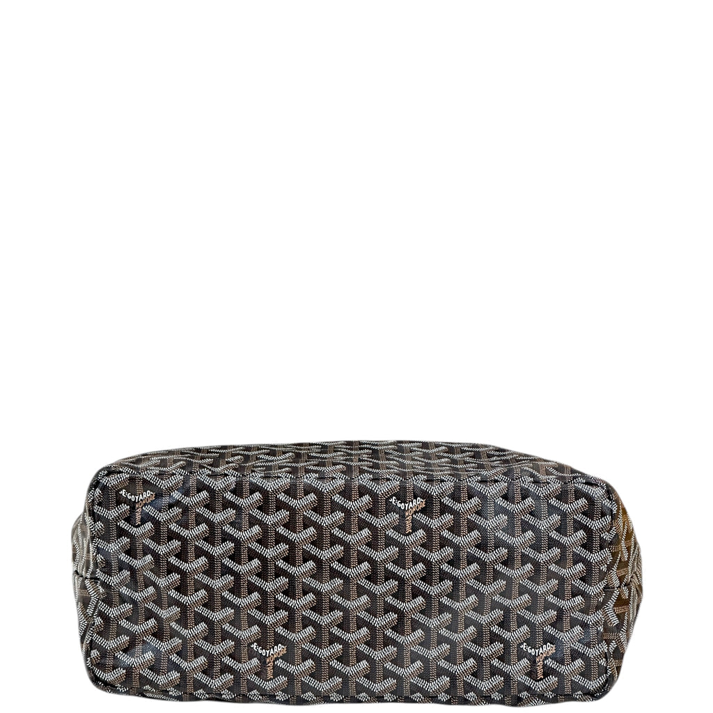Goyard St Louis PM Tote Black/Tan Goyardine