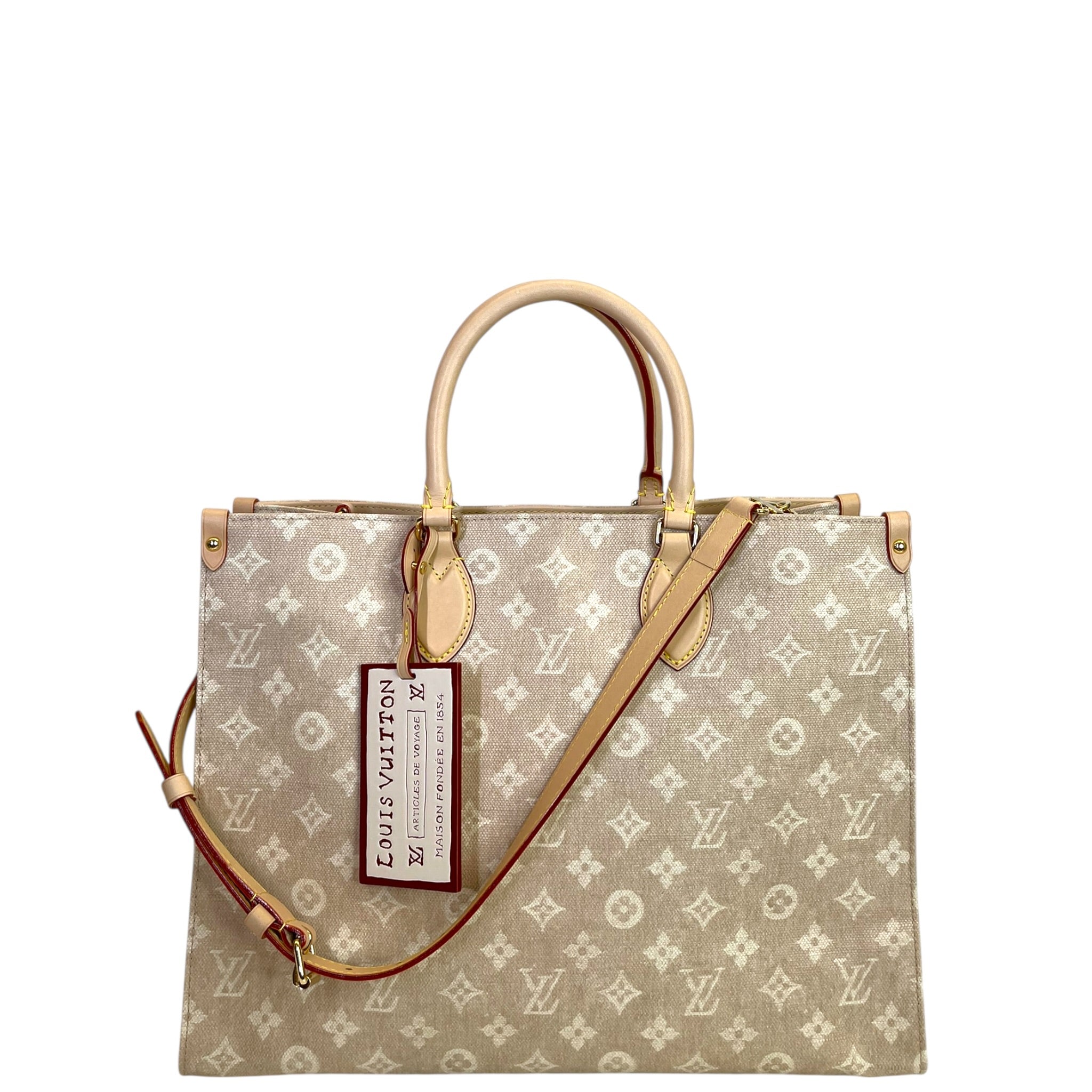 Louis Vuitton OnTheGo Organizer Tote Beige Monogram